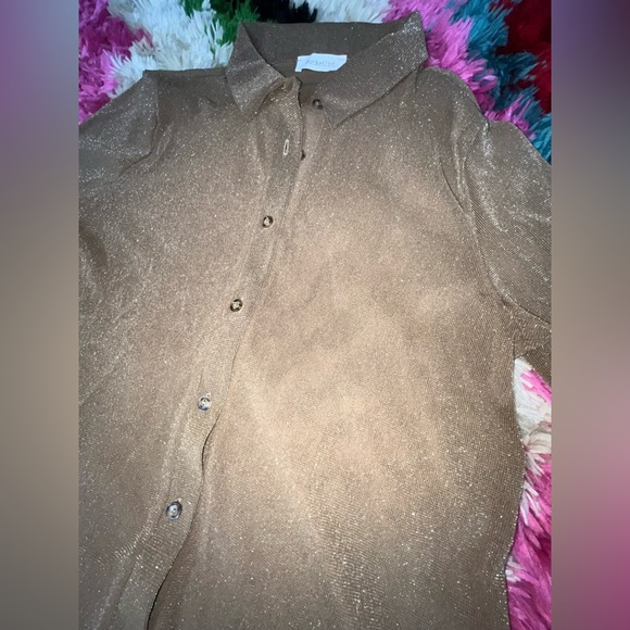 Mesh button down. Size S. - Picture 3 of 3